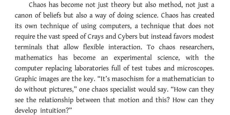 "To chaos researchers, mathematics has become an experimental science"